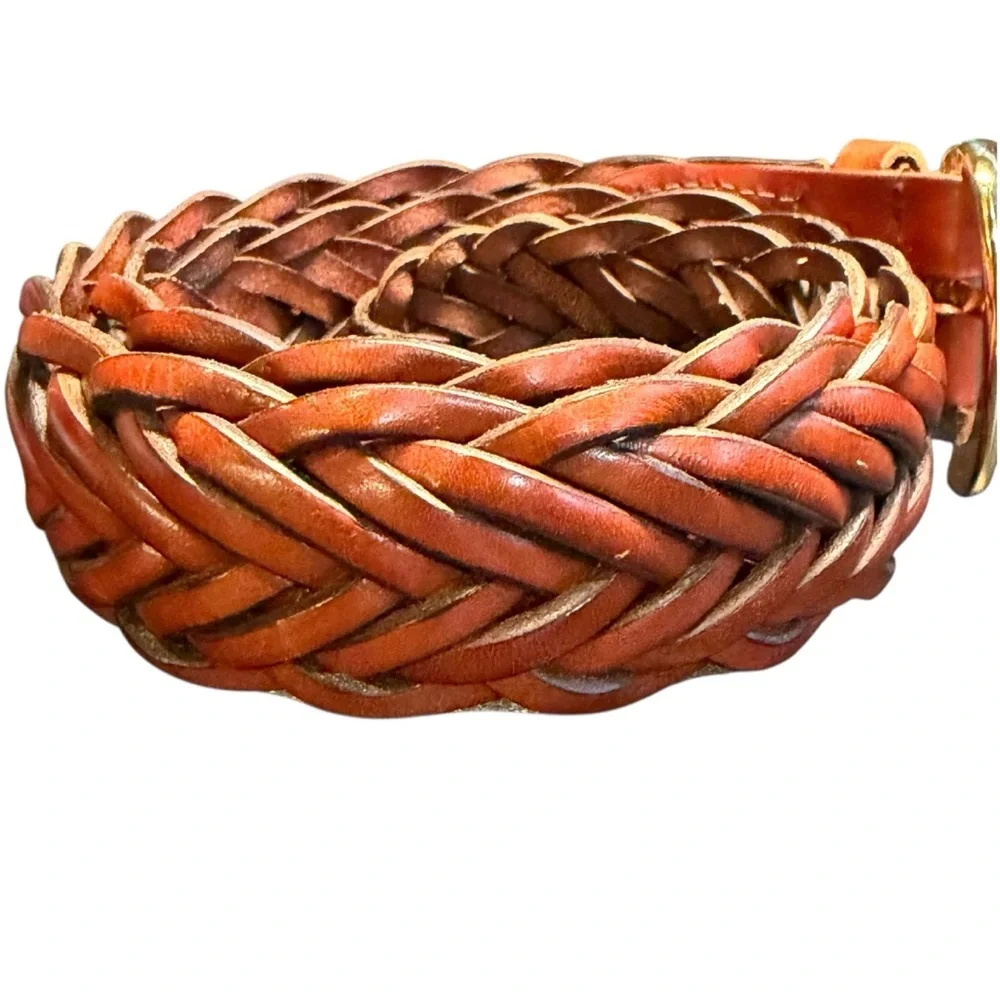 Talbots Braided Leather Belt Size XS